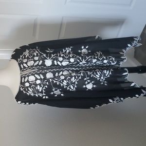 Oversize embroidered blouse